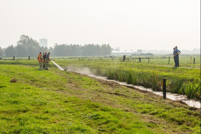 Brandende barbecue-resten snel geblust