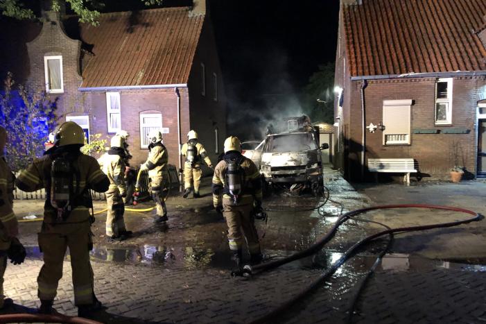 Camper verwoest door brand