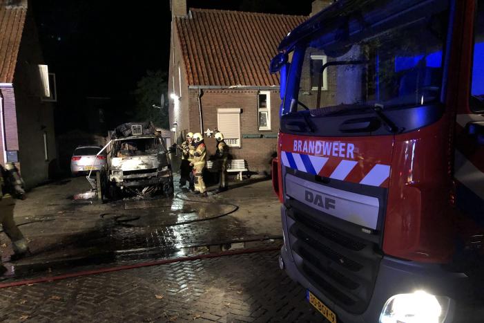 Camper verwoest door brand