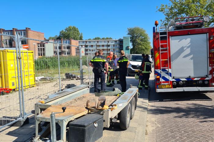 Gasleiding gesprongen op sloopterrein