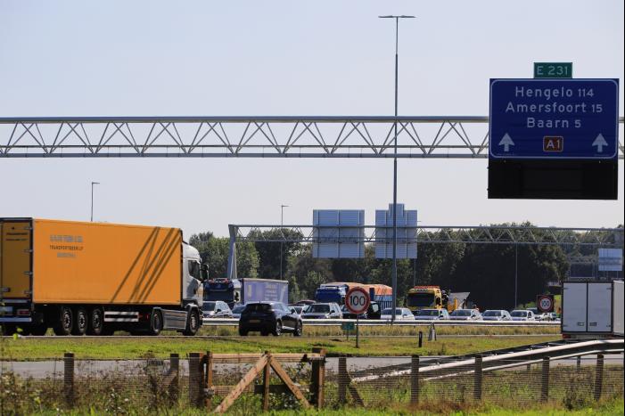 Drie ongevallen achterelkaar op A1