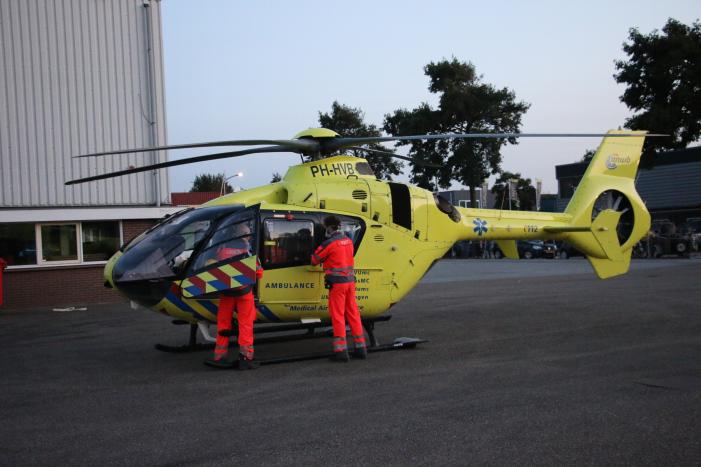 Traumahelikopter trekt veel bekijks