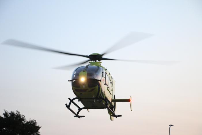 Traumahelikopter trekt veel bekijks