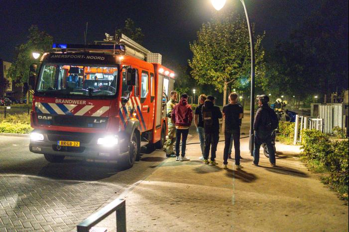 Papiercontainer verwoest door brand