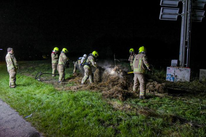 Autobrand blijkt brand in baal hooi