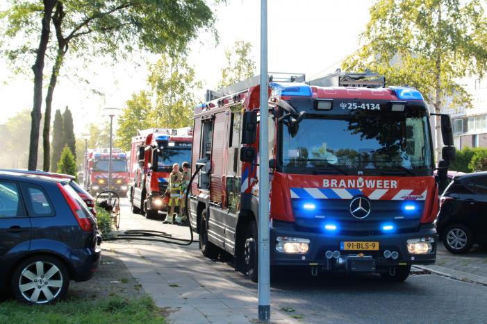 Flinke rookontwikkeling bij brand in kelder