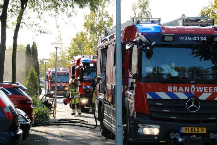 Flinke rookontwikkeling bij brand in kelder