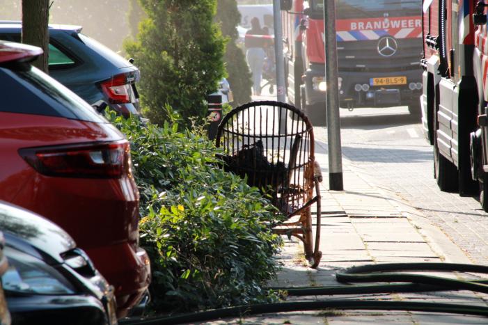 Flinke rookontwikkeling bij brand in kelder