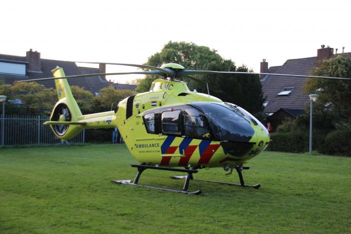 Traumahelikopter landt voor incident