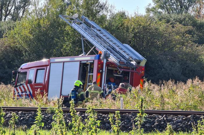 Brug in Quelderduyn gaat in vlammen op