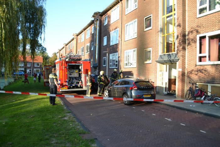Appartementen beschadigd door scooterbrand