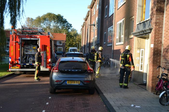 Appartementen beschadigd door scooterbrand