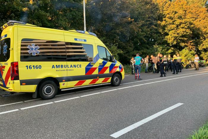 Motorrijder gewond na val