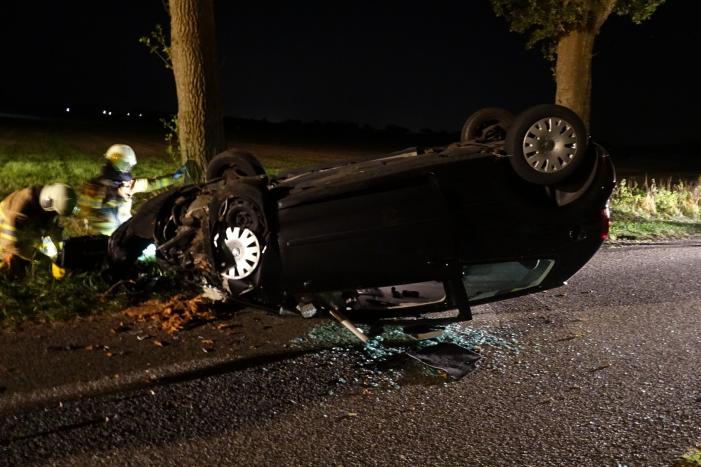 Twee gewonden bij eenzijdig ongeval
