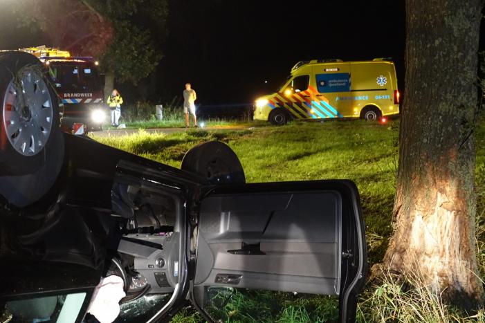 Twee gewonden bij eenzijdig ongeval