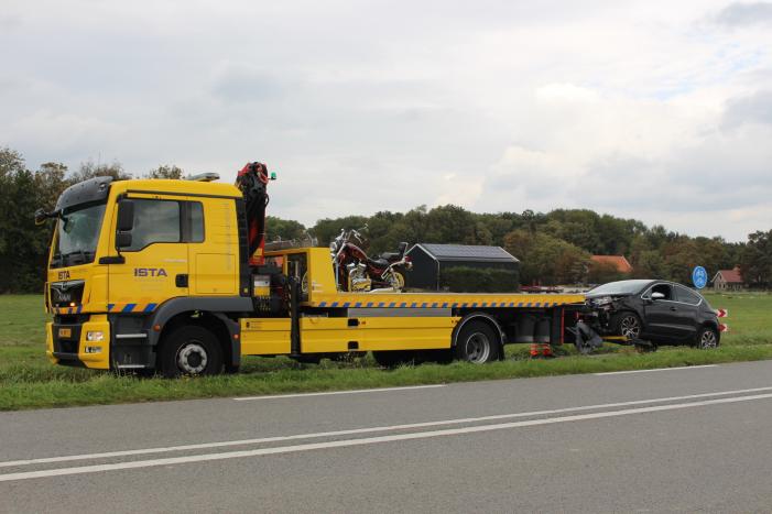 Motorrijder gewond bij aanrijding