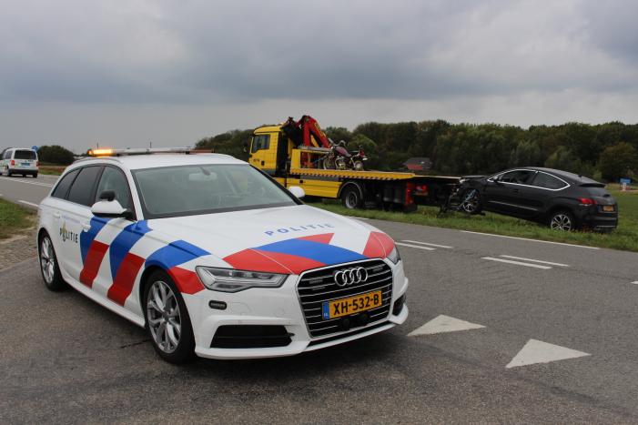 Motorrijder gewond bij aanrijding