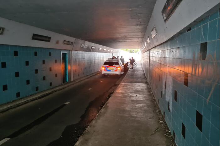 Vrouw in rolstoel met hulphond door scooterrijder aangereden