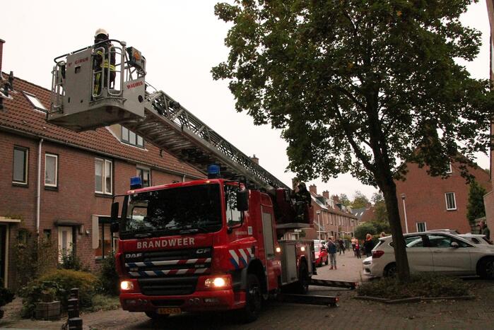 Brand redt kat van het dak