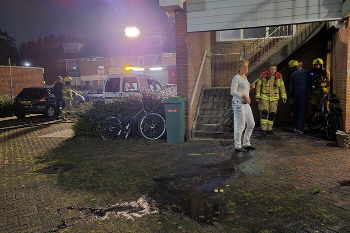 Fiets in brand bij woning