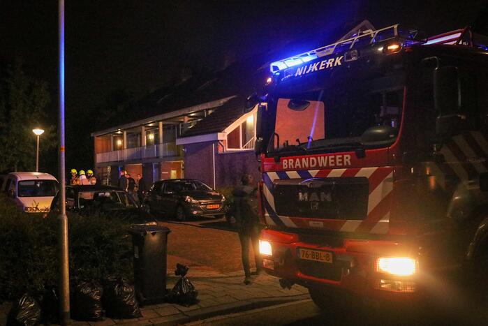 Fiets in brand bij woning