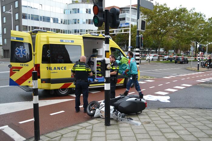 Twee gewonden bij ongeval tussen fiets en scooter