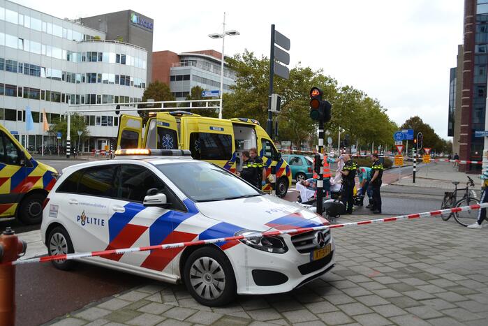 Twee gewonden bij ongeval tussen fiets en scooter