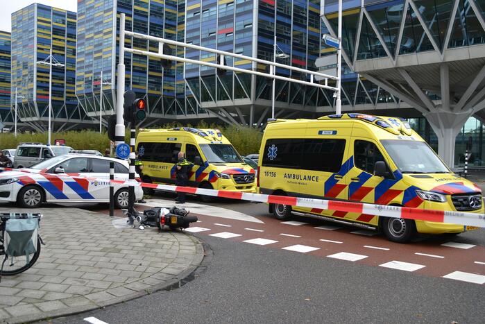 Twee gewonden bij ongeval tussen fiets en scooter