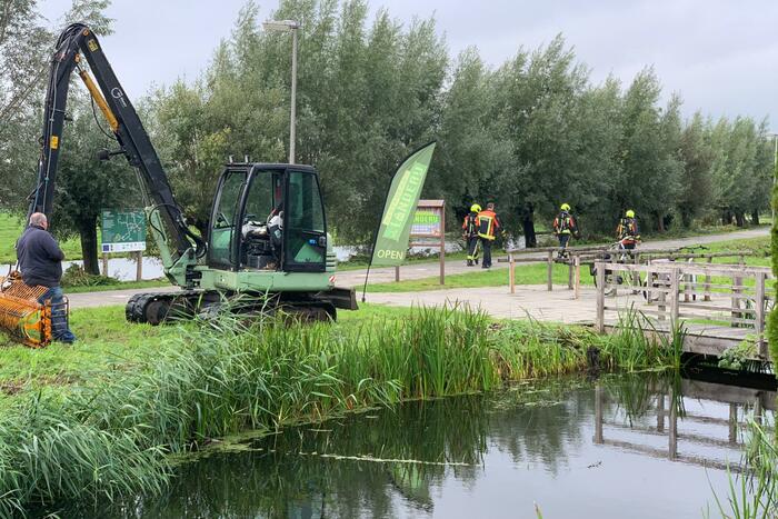 Gaslek aan slootkant ontstaan