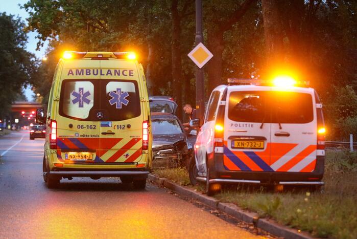 Bestuurder botst met auto op boom