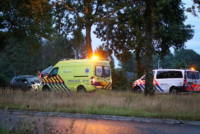 Bestuurder botst met auto op boom