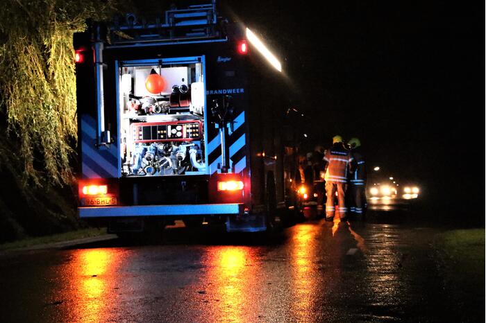 Automobilist verliest macht over het stuur en raakt boom