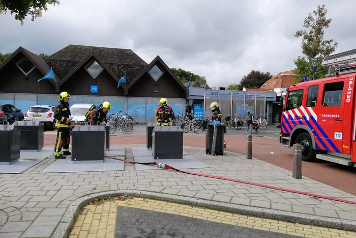 Brand in ondergrondse container