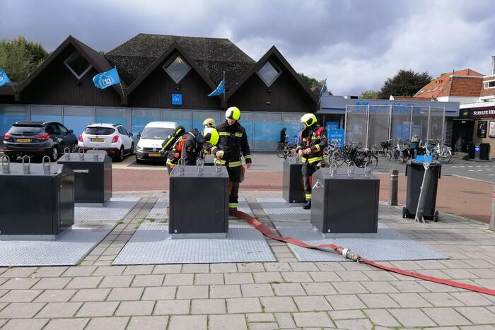 Brand in ondergrondse container