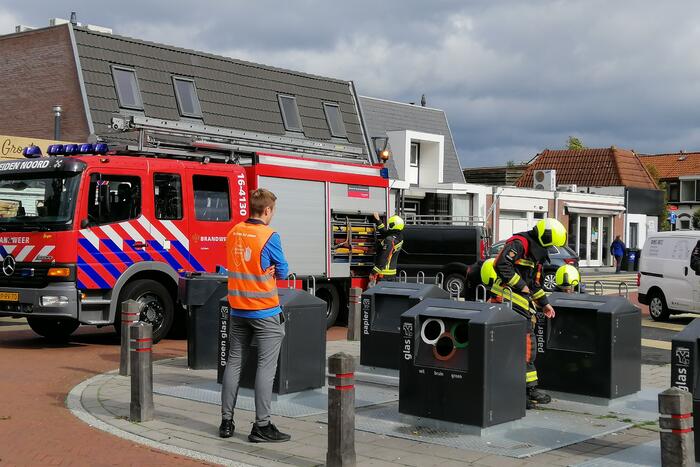 Brand in ondergrondse container