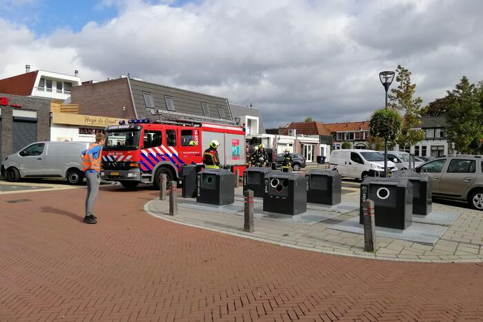 Brand in ondergrondse container