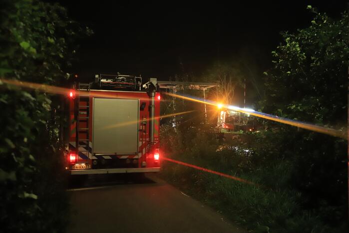 Grote brand in sauna bij woning