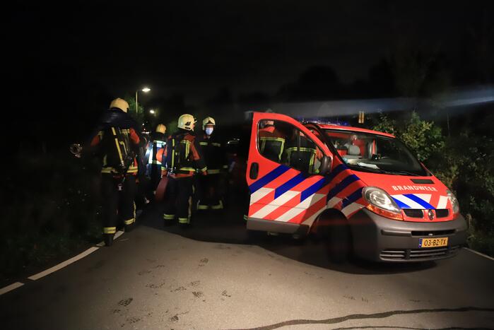 Grote brand in sauna bij woning