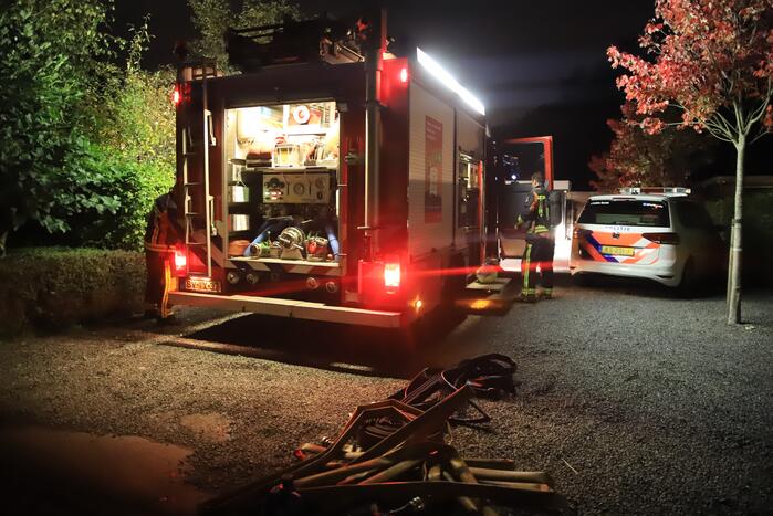 Grote brand in sauna bij woning