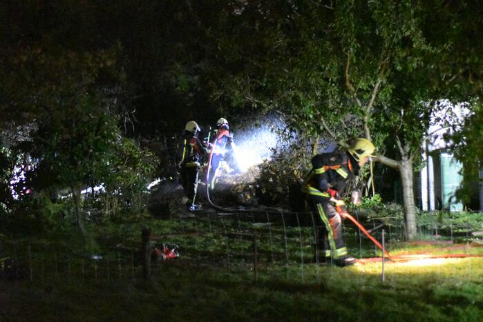 Grote brand in sauna bij woning