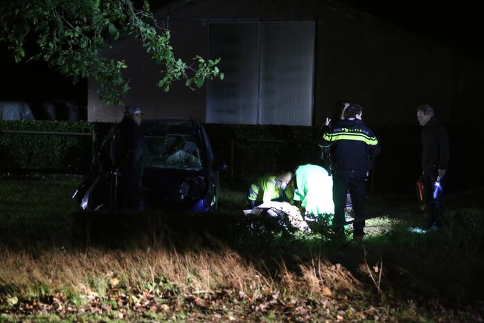 Automobilist verliest macht over het stuur en raakt boom
