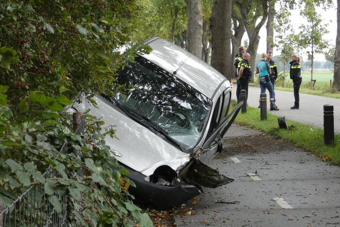 Auto raakt van de weg in Hooghalen