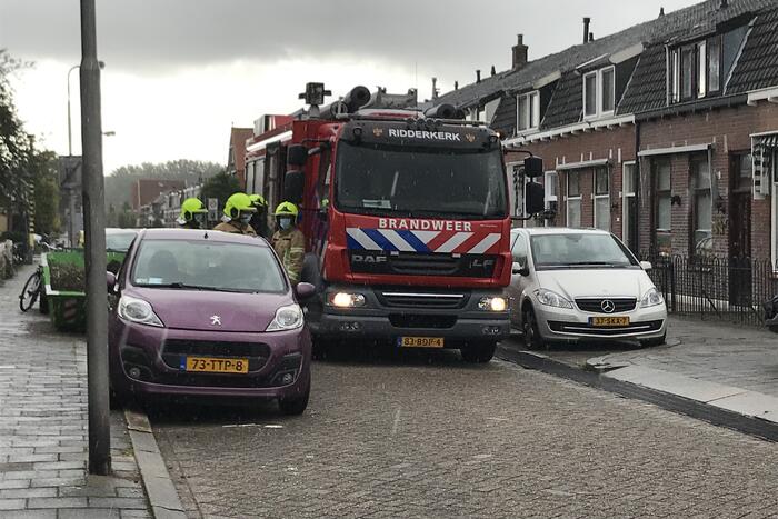 Teddybeer op zolder in brand