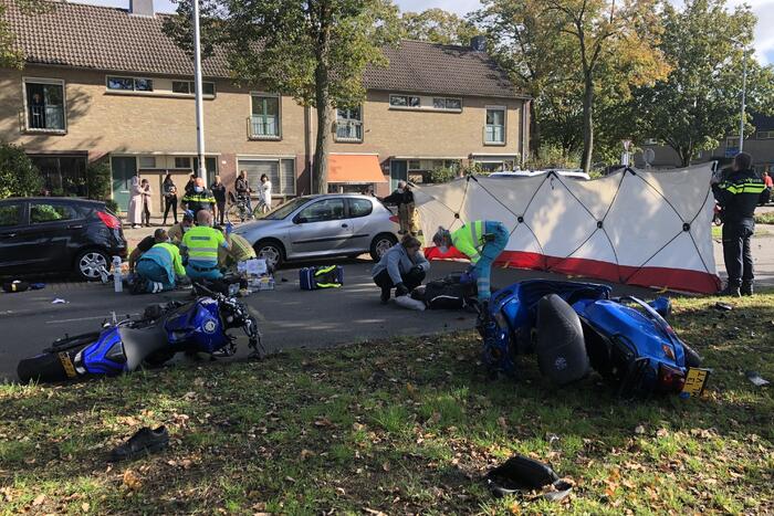 Ernstig ongeval tussen motor en motorscooter