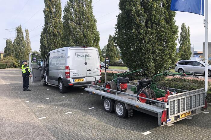 Verkeerscontrole op aanhangers