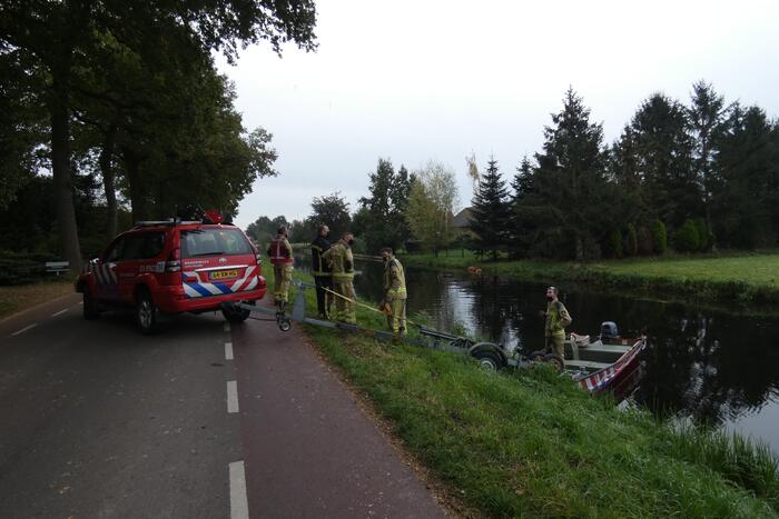 Twee koeien belanden in een sloot