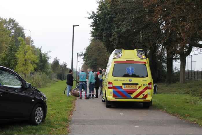 Man gewond na valpartij met fiets