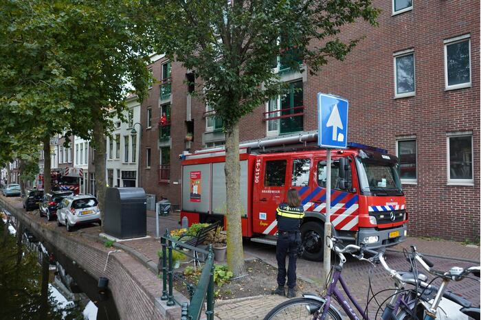 Brand geblust met brandblusser in woning
