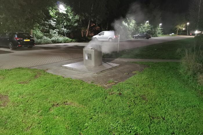 Flinke brand in ondergrondse container