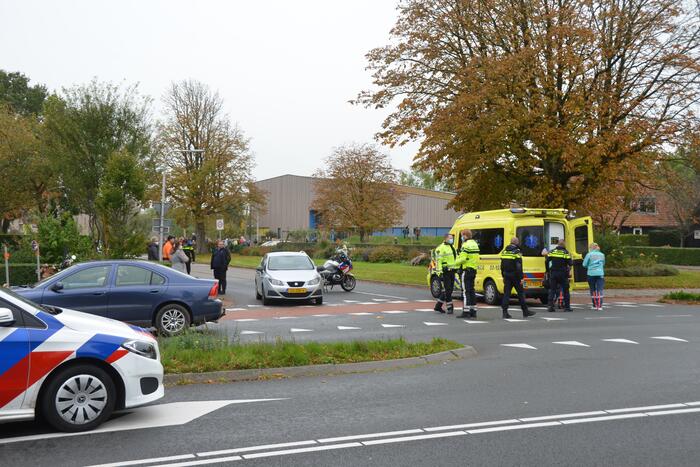 Ongeval tussen personenauto en scooter